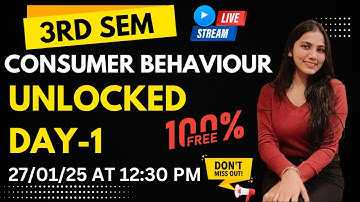 3RD SEM CONSUMER BEHAVIOUR UNLOCKED | SEM 3 | B COM | CALCUTTA UNIVERSITY