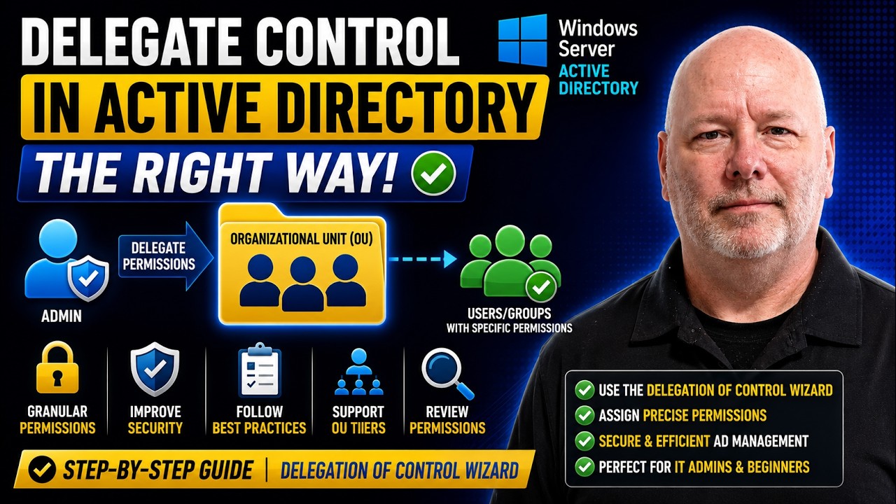 Active Directory (AD) Delegation of Control | Step-by-Step Permissions ...