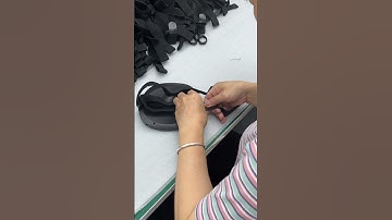 nce the worker ties the straps, the LED mask is considered complete. #factory #flash #mask