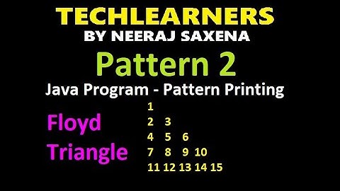 Floyd Triangle in java | java program to print Floyd triangle