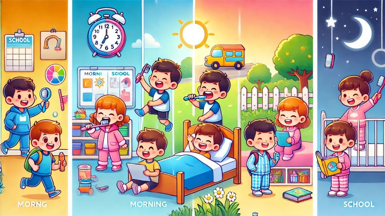 A Fun Daily Routine for Kids: From Morning to Bedtime! 🌈|| Good Morning ...