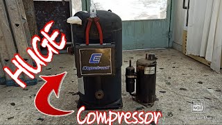 scrapping a 220 lbs compressor for copper....