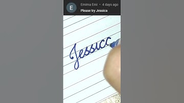 Jessica - Beautiful name in Cursive writing | Cursive writing for beginners | #shorts