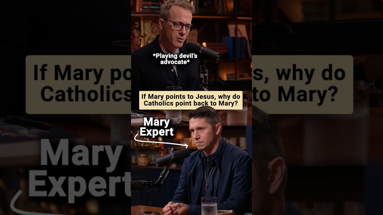 If Mary points to Jesus why do Catholics point back to Mary?