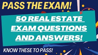Real Estate Exam 2024  Pass Your Real Estate Exam With These 50 Questions And Answers!