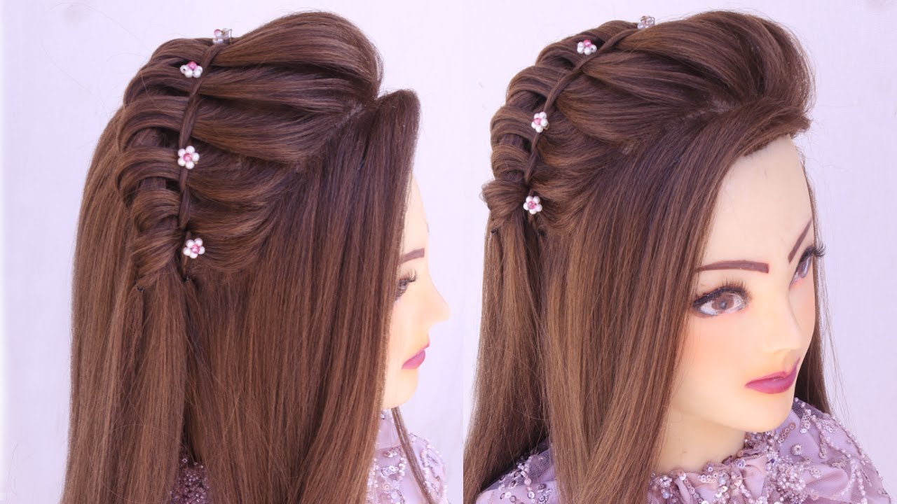 Wedding Hairstyles for Long Hair l Kashee's Bridal Hairstyles l Messy Braid  | Engagement Look | hairstyle | Wedding Hairstyles for Long Hair l Kashee's  Bridal Hairstyles l Messy Braid | Engagement