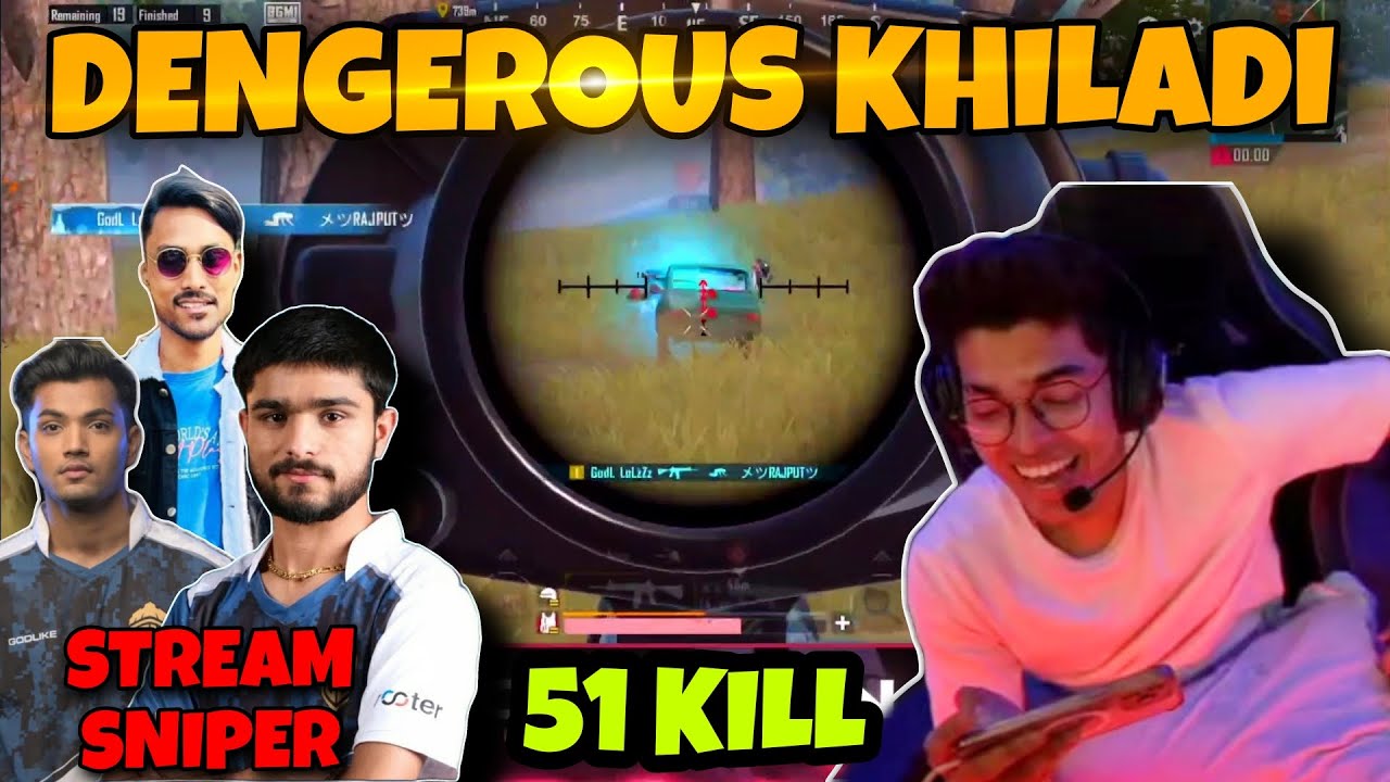 JONATHAN - DANGEROUS KHILADI | 51 KILL | STREAM SNIPER | LolzZz | T2 | Kiki | MN squad