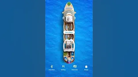 Features of the Royal Caribbean app.
