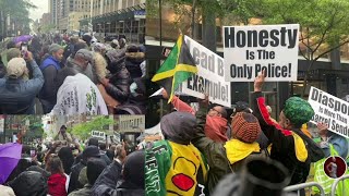 Jamaicans Protest In New York Against Andrew Holness 🇯🇲