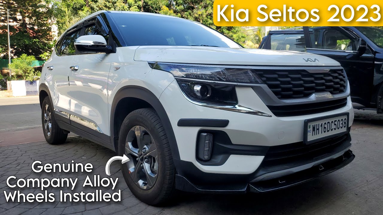 Kia Seltos Installed Genuine Company Alloy Wheel Kia Seltos 2023 Modified.🤩 YouTube