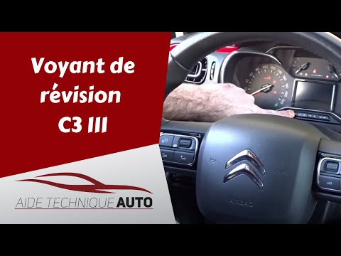 Citroën C3 phase III effacer voyant clé service maintenance