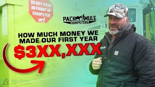 1st Year Dumpster Rental, Revenue, Profit & Expenses