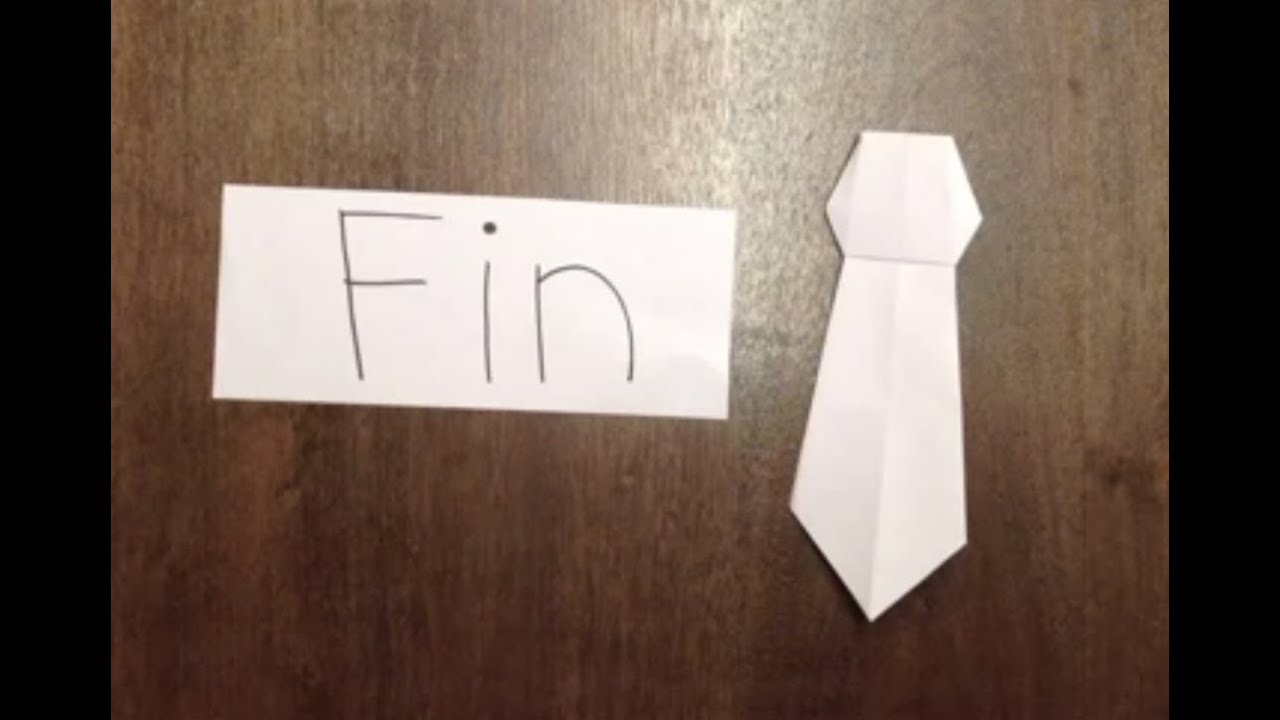 Faire une cravate en origami - Cravate en papier - YouTube