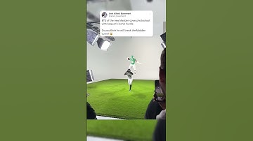 Thumbnail of Behind the scenes of Madden 26 cover photoshoot with Saquon's iconic hurdle #nfl