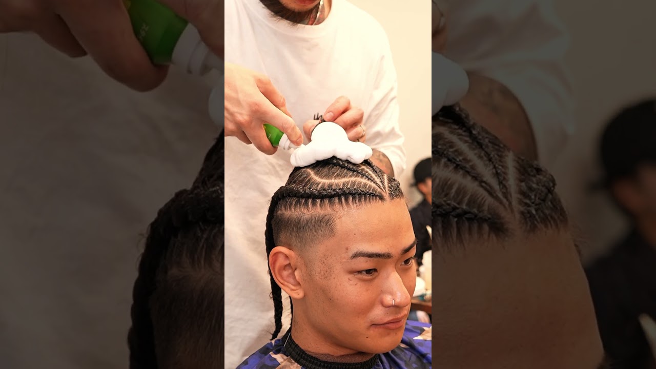 Asian football player needs cornrow styles#cornrows #braids