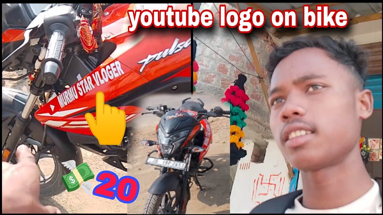 My youtube channel name on my scooty | Youtube logo on bike | YouTube # ...