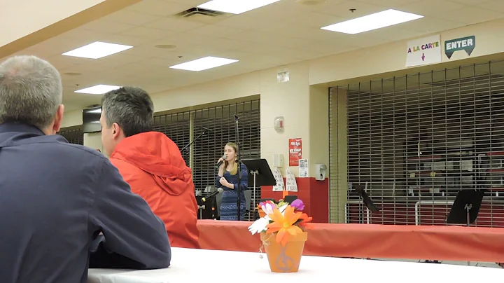 Megan sings at Tri-M Scholarship Banquet 3-21-17