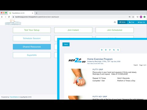How-To Access Handouts/ Info Provided to You by Your Hand Therapist Through the TheraPlatform Portal