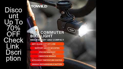 TOWILD 450LM Bike Light Commuting Mini Bicycle Lights LED Cycling Front Lamp IPX6 Compact Headlight