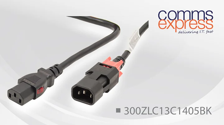 Zonit zLock IEC 320 Dual Locking Cable C14 - C13, Black