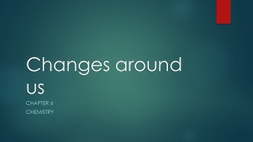 Chapter Changes Around Us Class 6 Part 3