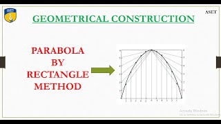 ENGINEERING DRAWING/ENGINEERING GRAPHICS(ED/EG): PARABOLA BY RECTANGLE METHOD