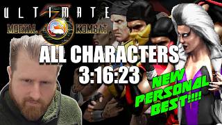 INSANE Ultimate Mortal Kombat 3 Speedrun - All Characters GAUNTLET! - 3:16:23 [PB]