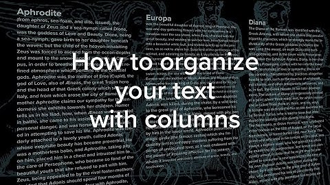 LRS Antilles CMS - How to organize your text with columns