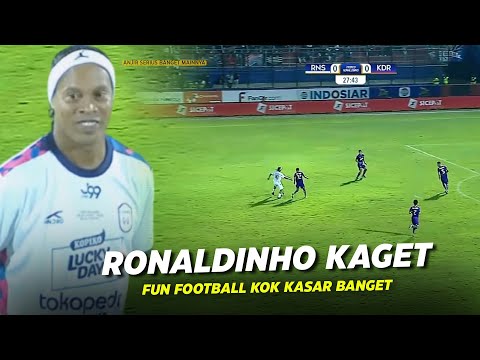 Fun Football Tarkam: Lihatlah Reaksi Ronaldinho Melihat Rans &amp; Persik Bermain Kasar Di Laga Trofeo