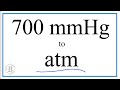Converting mm of Mercury to Atmospheres
