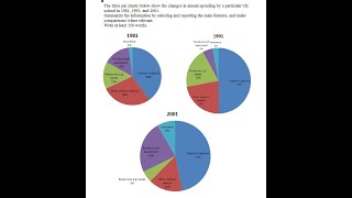 How to describe 3 pie charts