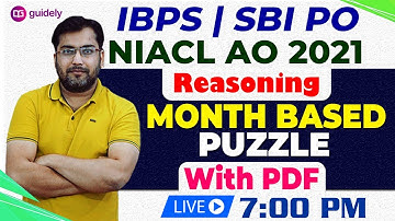 Month Based Puzzle || IBPS PO || SBI PO || NIACL A0 PRE 20201 BY ROHIT SIR