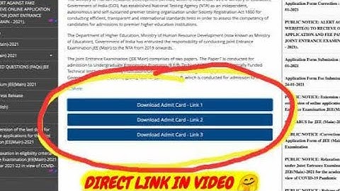 JEE MAINS 4th SESSION ADMIT CARD 2021 released 😍 | JEE MAIN 2021 🥳🥳