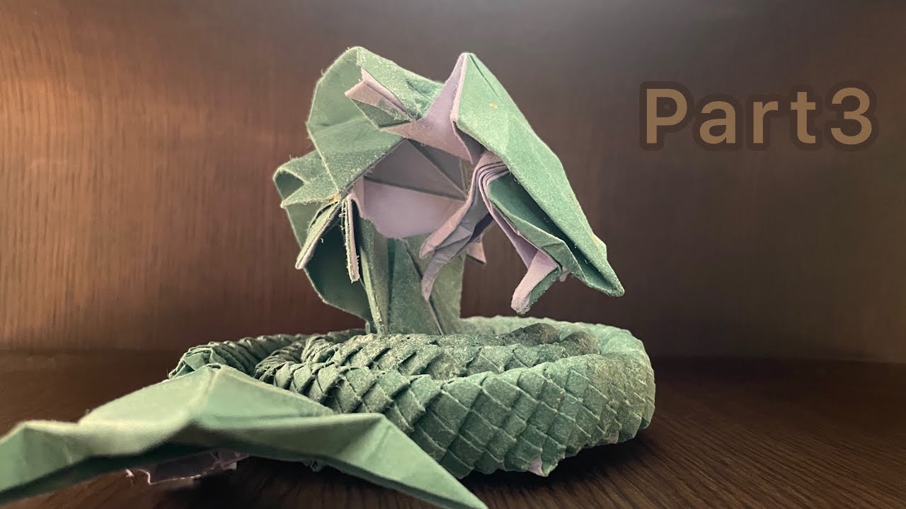 折り紙】完成まで3日間！？皮まで再現されたヘビ part3【devil cobra