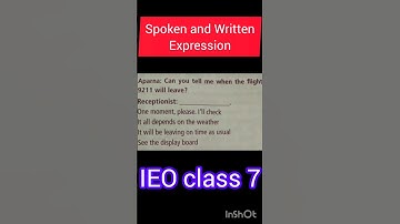 IEO:English olympiad               Spoken and written Expression Class 7   #shorts