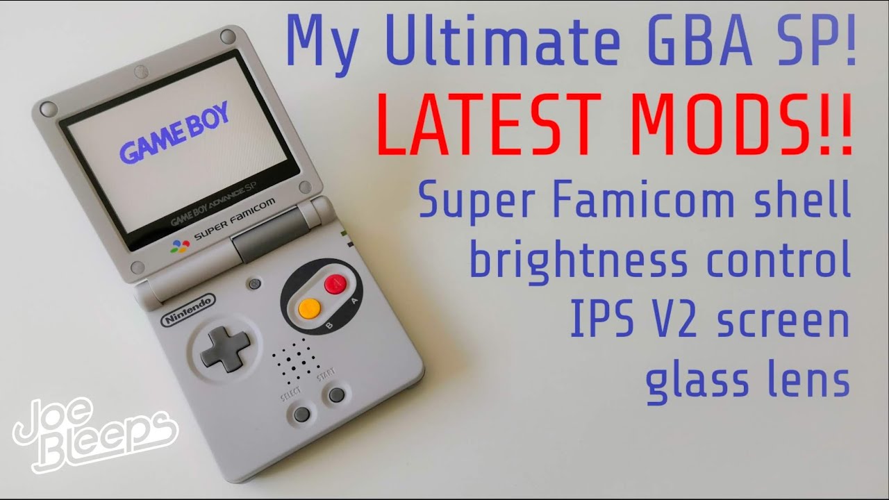 Game Boy Advance SP IPS Mod Console