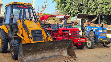 JCB 3dx Eco Running Loading Tractor Got Stuck in Mud Eicher 380 Mahindra 475 Massey Ferguson Tractor