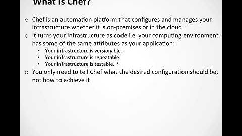 Chef Automation Tutorials 1   Configuration Management