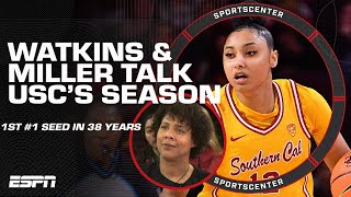 JuJu Watkins \& Cheryl Miller discuss USC’s run to a No. 1 seed for NCAA tournament | SportsCenter