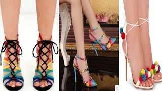 Multi Colored High Heel Sandals Design Ideas 2020 | Colorful High Heels | Multicolor high heel shoes