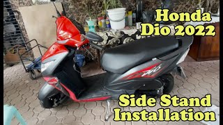 Installation of side stand for Honda Dio 2022