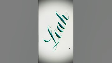 Copperplate calligraphy, tutorial: how I write your name #leah