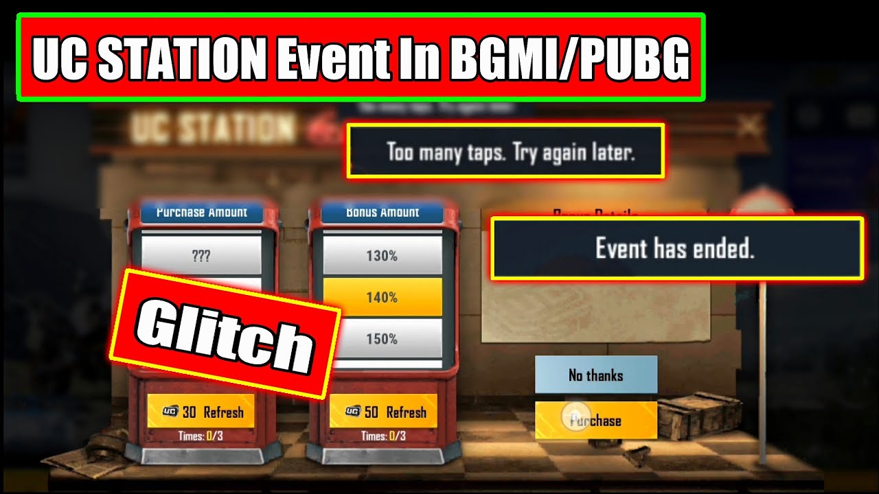 UC STATION Event Glitch In BGMI/PUBG | UC STATION Event Explain In BGMI/PUBG
