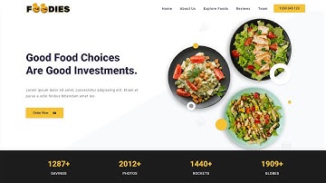 Responsive Food And Restaurant Website Using Bootstrap 5 | Bootstrap 5 Responsive Website Design
