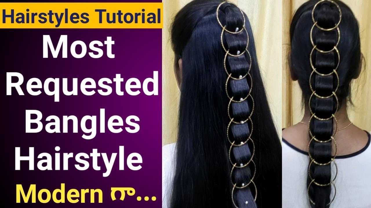 Bangles hairstyle in few minutes - YouTube