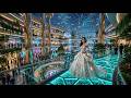 Escape to a Crystal Utopia: 1 Hour Futuristic Ocean City Exploration | Ambient 4K