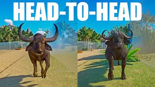 Head To Head Speed Race in Planet Zoo African Buffalo vs Wild Water Buffalo screenshot 5