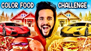 RED vs YELLOW Colour FOOD Eating challenge