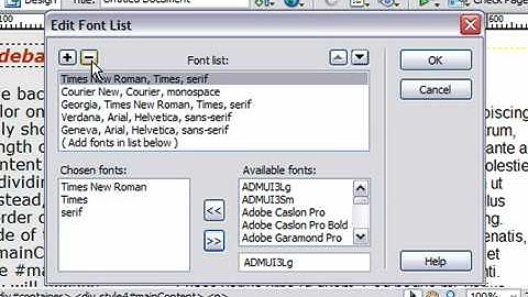 Edit the Font List to Specify an Alternate Font in Dreamweaver CS3
