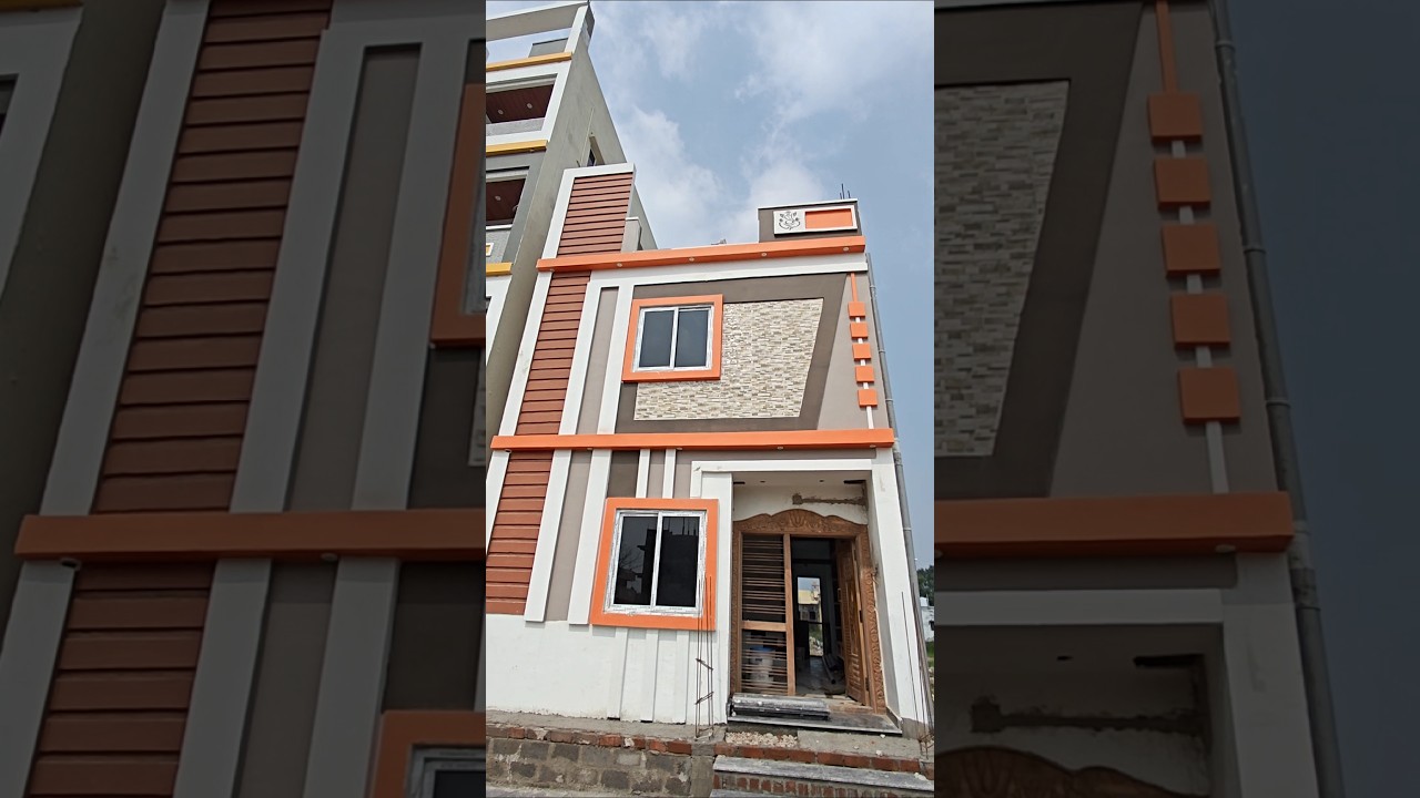 Проект фасада дома 20*40 футов | G+1 | Индия